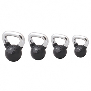 Kettlebell de Caucho con mango cromado 20 Kg