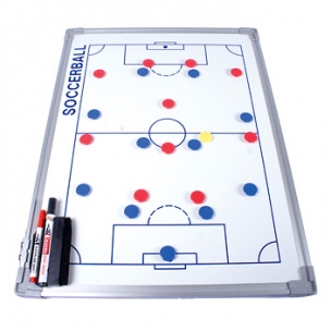 Carpeta de fútbol - pizarra táctica magnética con tapa de cuero MK-160
