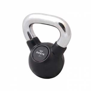 Kettlebell de Caucho con mango cromado 8 Kg