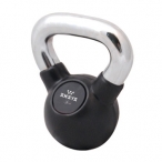 Kettlebell de cautxu amb mneg cromat 12 Kg