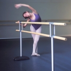 Barra de ballet doble de 2 m trasladable con ruedas. Modelo Maurice