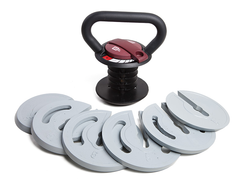 Kettlebell de acero ajustable con carga variable, GladiatorFit